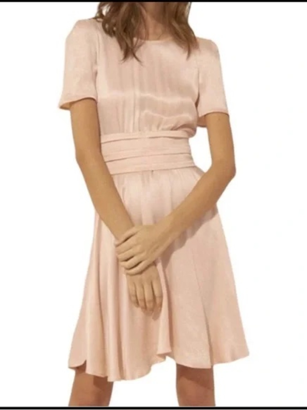 ba&sh Blush Pink Short-Sleeve  Cassandra Pink Dress